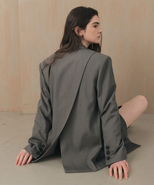 (CTG1) LOOSE-FIT CUTTING SINGLE JACKET