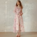 던드롭(DUNDROP) DD_Pink fairy lotus chiffon dress