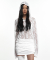 LACE HOODIE SHIRT IVORY