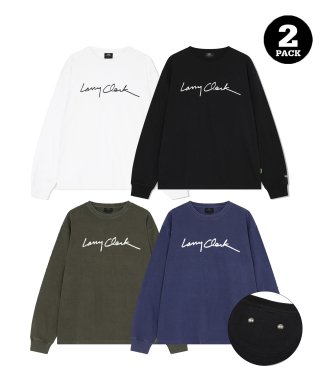 래리클락(LARRY CLARK) [2PACK] L.C SIGN LOGO LS 4 COLOR 상품 이미지