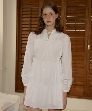 살롱 드 욘(SALON DE YOHN) Lace Cotton Mini Dress