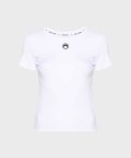 (W) 오가닉 코튼 1x1 립 티셔츠 화이트 ORGANIC COTTON 1X1 RIB T-SHIRT WHITE