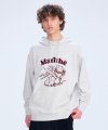 BOUCLE EMBROIDERY GRAPHIC HOODIE light heather gray