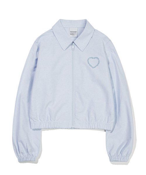 MUSINSA | Codegraphy (Women) Oxford Crop Blouson_Sky Blue