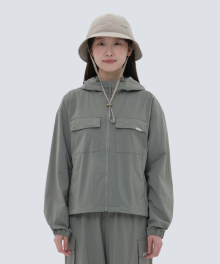 루트 여성 포켓 바람막이 Light Khaki (S24MWRWB61)