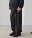 노운(NOUN) wide tapered pants (dark brown)