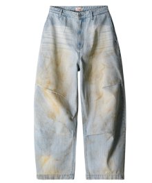 OIL WASHED BAGGY JEAN (BLUE)