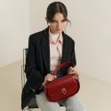 웬스데이딜라잇(WE'DEE) WD_Leather saddle handbag_RED