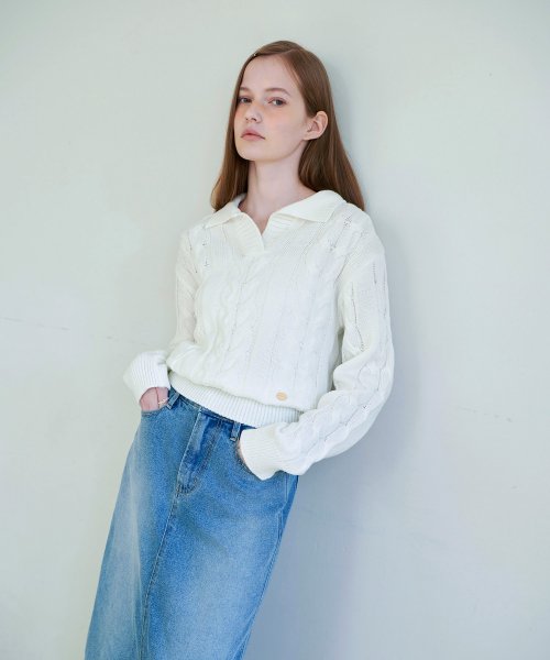 Cecil Collar Twist Knit