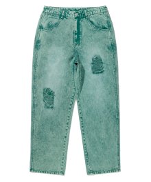 DESTROYED WASHED JEAN - GREEN