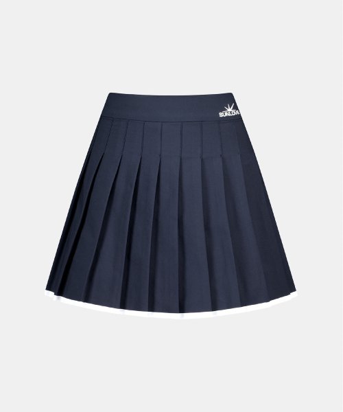 MUSINSA | SUNLOVE Easy Pleats Skirt Navy