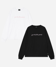 [2PACK] PUNK PICASSO WRITING LS WHITE / BLACK