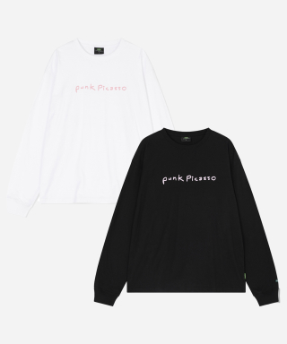 래리클락(LARRY CLARK) [2PACK] PUNK PICASSO WRITING LS WHITE / BLACK 상품 이미지