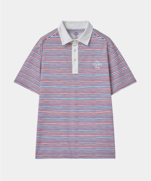 RETRO POLO STRIPE BLUE RED