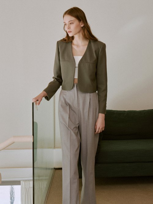 Belted two button highwaist pintuck pants (2color)