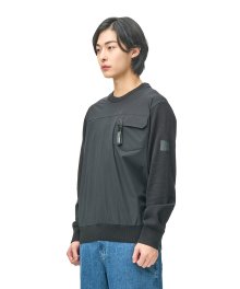 우븐배색 스웨터 (블랙)_5JC3302