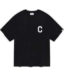 C 로고 티셔츠 블랙