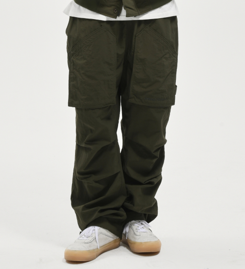 PUCKERING POCKET PANTS KHAKI