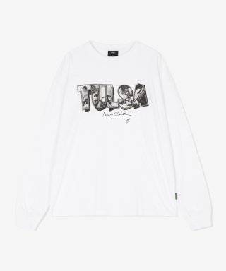 래리클락(LARRY CLARK) TULSA SOLID GRAPHIC LS WHITE 상품 이미지