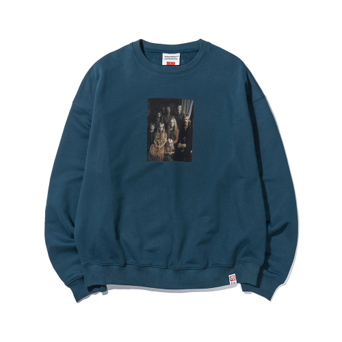 Плотный свитшот CREEPY FAMILY DTP CREWNECK D/GREEN