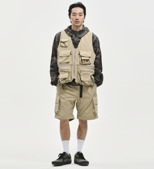 MULTI POCKET FISHING VEST BEIGE