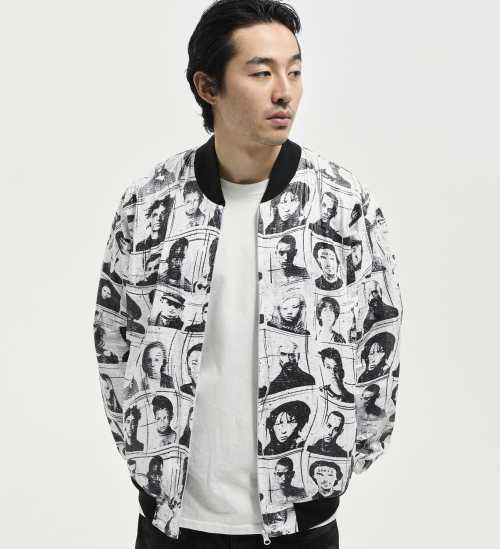 TYVEK PORTRAIT PRINTING JUMPER WHITE