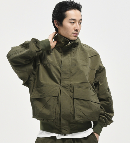 PUCKERING POCKET JUMPER KHAKI