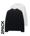 2PACK 컴팩트 코튼 롱 슬리브 티셔츠