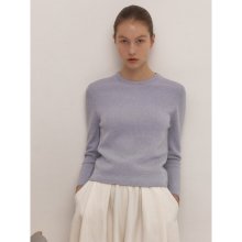 Wool Basic Uneck Pullover  Lavender