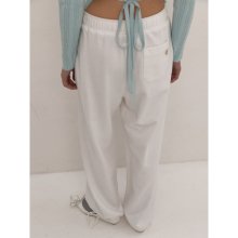 Straight Jersey Pants  White