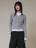 레이브(RAIVE) Layered Knit Cardigan Set in Grey VK4SP067-12
