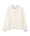 223 Line Neck Cardigan Ivory