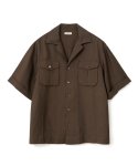 노클(NOCLE) Knox Pocket Half Shirts Brown