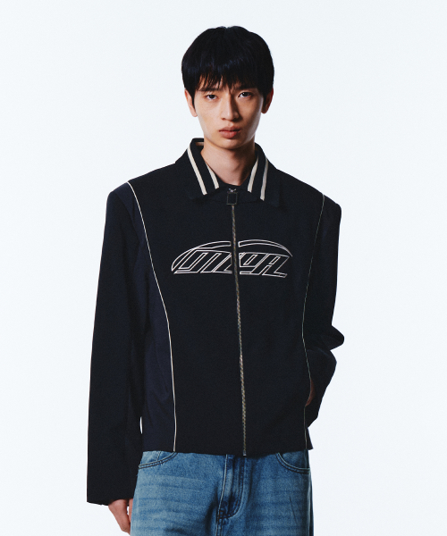 PANELED RACING JACKET [BLACK]