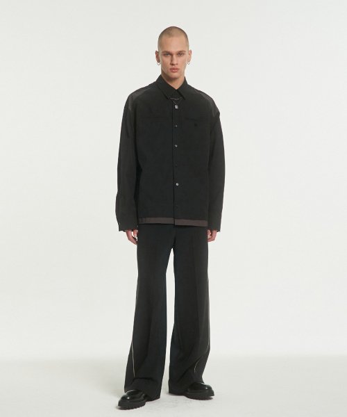 STRETCH TAILORED TROUSERS [BLACK]