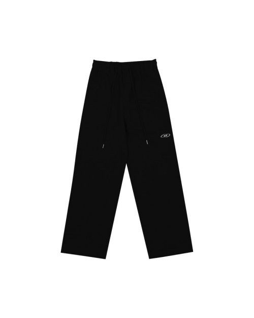 MUSINSA | BORN TO WIN B CHROME SEMI WIDE PANTS [BLACK] 