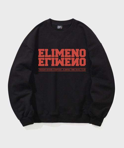 Оверсайз свитшот EL Seoul Club Black (Orange)