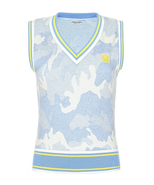 Женский жилет C23S-VT001W Candy Camo (Sky blue)
