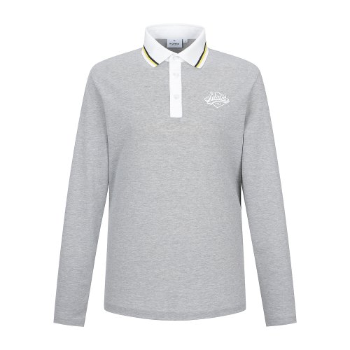 Collar Color Matching Polo Shirts_M/Grey (Men)