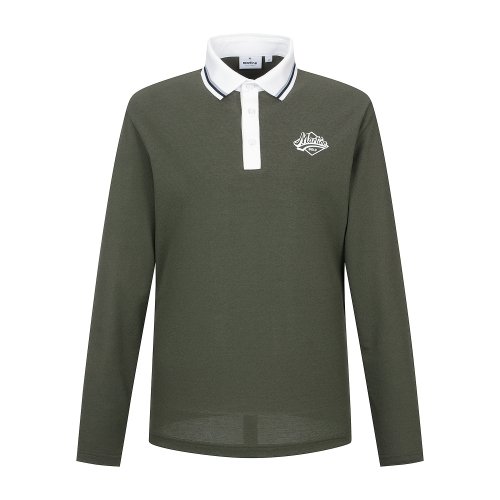 Collar Color Matching Polo Shirts_Khaki (Men)