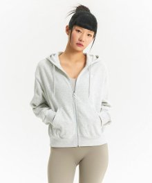 NBMDE2S032 / WOMEN 스몰로고 후드집업 (GRAY)