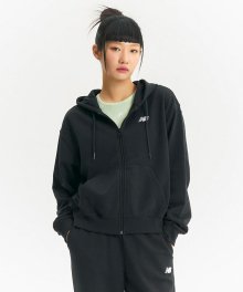 NBMDE2S032 / WOMEN 스몰로고 후드집업 (BLACK)