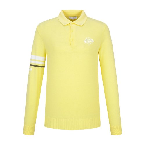 Sleeve Color Matching Sweater_Yellow (Men)