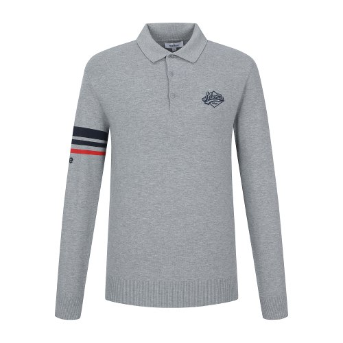 Sleeve Color Matching Sweater_M/Grey (Men)