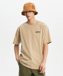 NBNEE2S051 / UNI 플로킹 레터링 반팔티 (D/BEIGE)