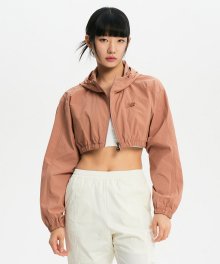 NBNME2W302 / WOMEN 크롭 우븐 자켓 (BROWN)