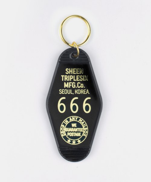 신트리플식스(SHEEN666) 룸 666 모텔 키 홀더 블랙/골드 - 사이즈 & 후기 | 무신사