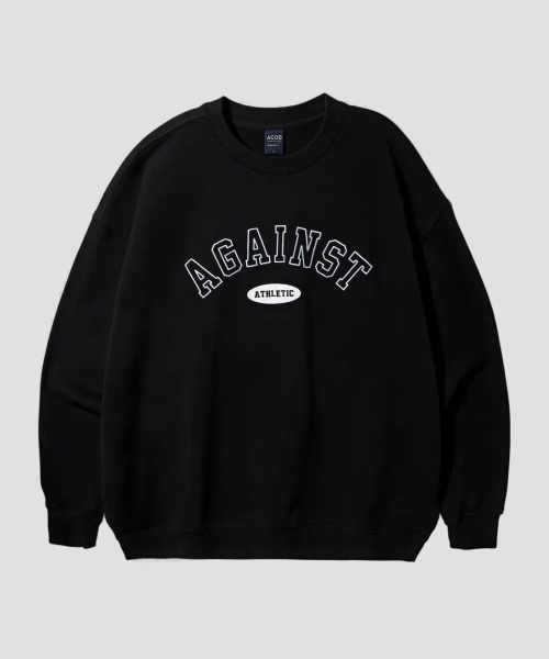 Свитшот оверсайз с арочным логотипом [Black]