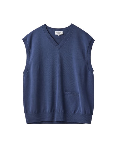 BASIC KNIT VEST - NAVY (P242MKT517)