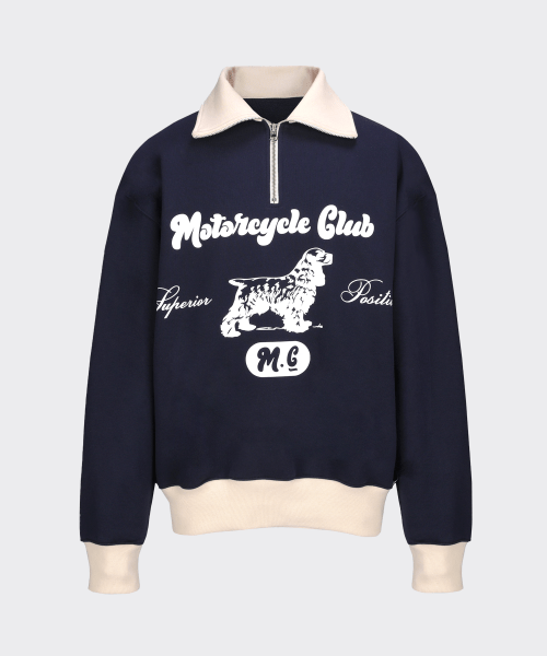 Wyatt Quater Pullover Navy